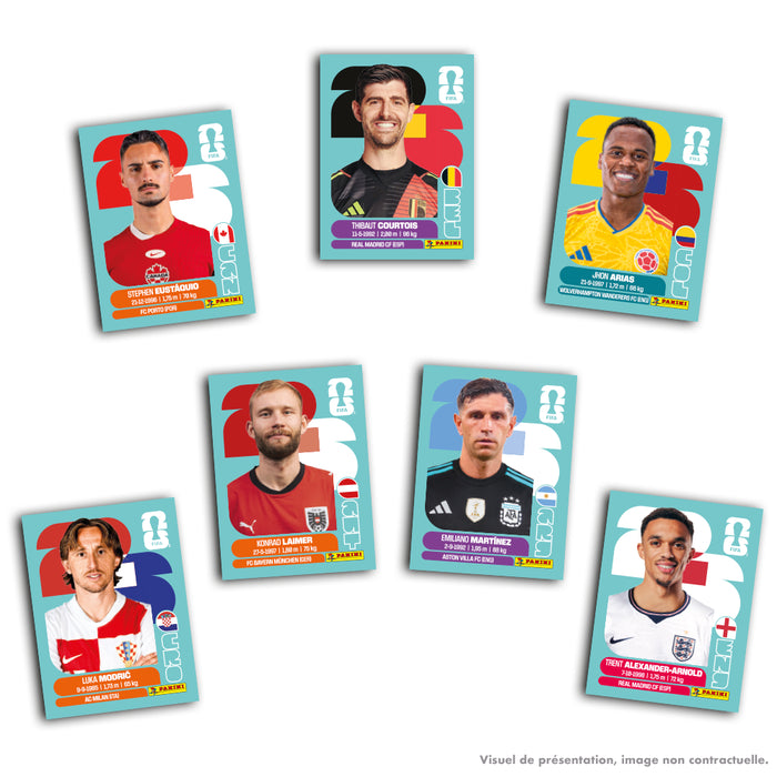 Box mit 100 Panini-Stickertüten zur WM